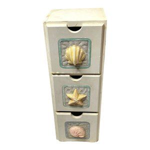Wang Wooden Nautical Decor Mini Chest 3 Drawers Desktop Organizer